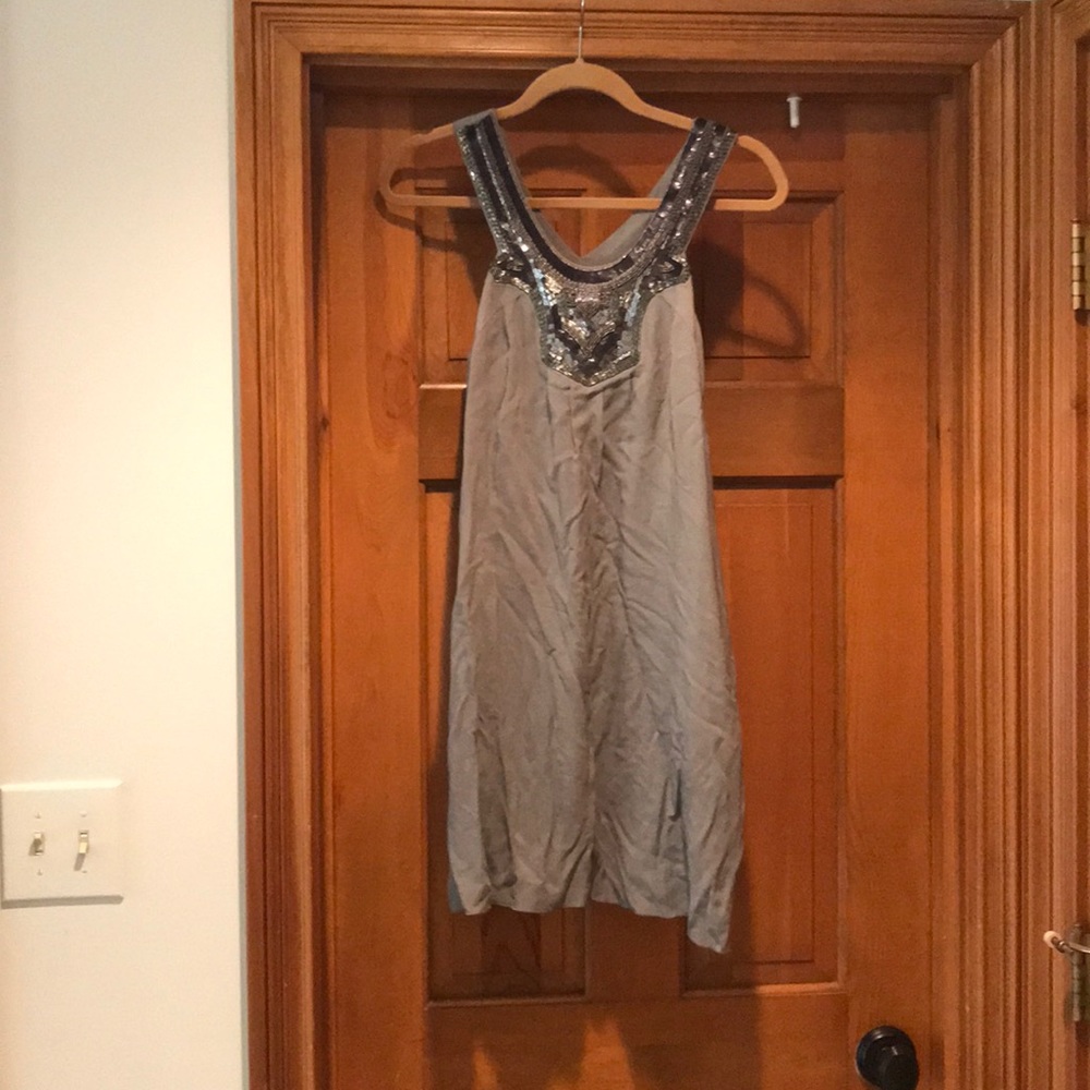 Banana Republic mini dress with sequin yolk